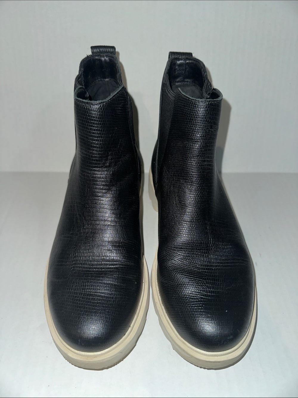 SOREL Womens Lennox Black Chalk Chelsea Boots Size 9